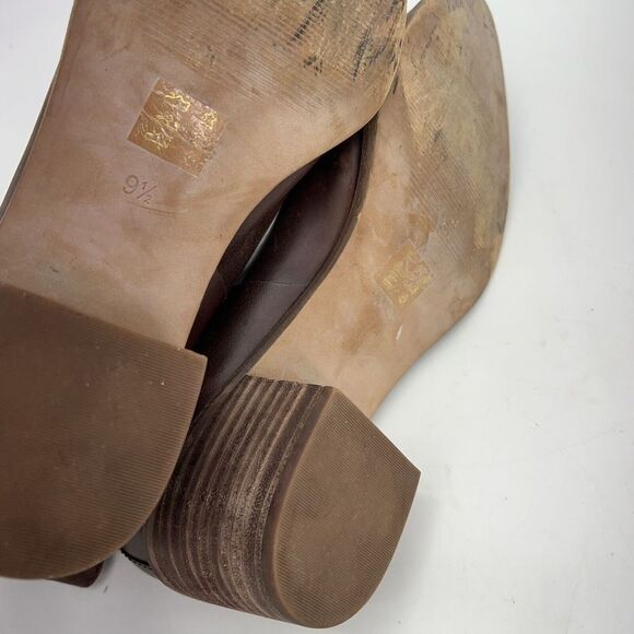 Madewell Brown Leather Pointed Toe Western Style Bonham Chelsea Booties Size 9.5 - Picture 5 of 10